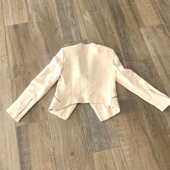 Zara Cream Blazer with Silver Zippers - Picture 6 of 9